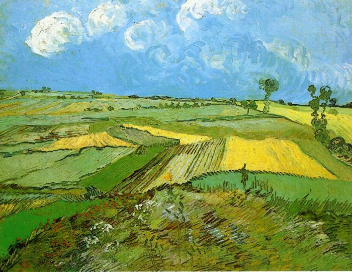 Vincent Van Gogh Wheat Fields at Auvers Under Clouded Sky Norge oil painting art